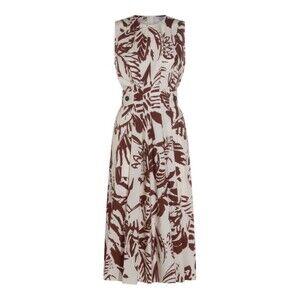 Antonelli Firenze Sleeveless Midi Dress With Abstract Leaf Print - NWT